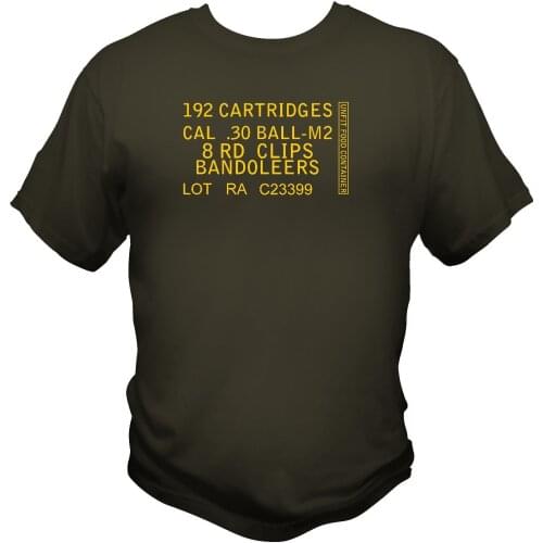 M1 Garand Ammo Can T Shirt Wwii M2 30 06 Sling Cmp Nra 1911 M1 Carbine MenS T-Shirts Short Sleeve O-Neck Cotton