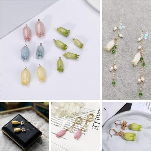 Natural Real Flower Charms Elegant Dried Flowers Charms 6pcs/lot For DIY Fashion Tassel Drop Earrings Jewelry Making Accessories