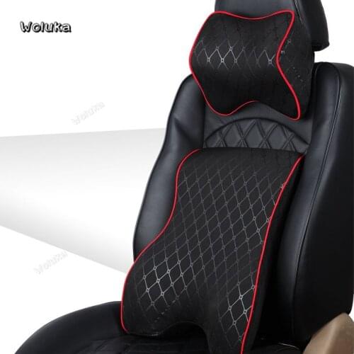 Lumbar support car-seat-neck-pillow waist cushion kit memory foam neck waist rest protection car accessory CD50 Q05