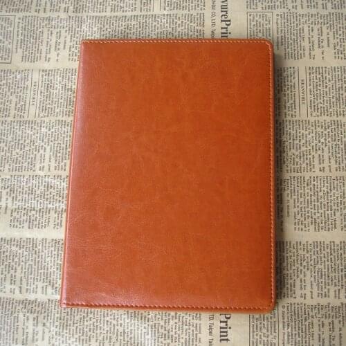 Promotion A5 faux leather menu cover conference file folder with refill inner paper clip notebook office and school supplies