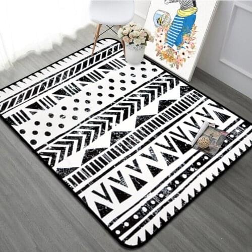 Modern Black/White Carpet Livingroom Home Decoration Bedroom Carpet Sofa Coffee Table Rug Study Room Floor Mat Kids Crawl Rugs