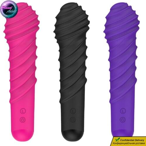 FAAK G-Spot Spiral Vibrator Dildo Masturbator Silicone Screw Waterproof Artificial Penis Sex Toys for Women Lesbian Vagina Pussy