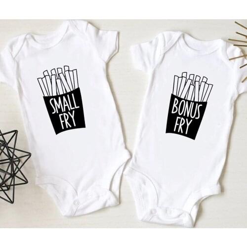 Funny Twins Baby Pregnancy Announcement Gender Reveal Bodysuits Baby Shower Gift Newborn Boys Girls Twin Playsuit Drop Ship