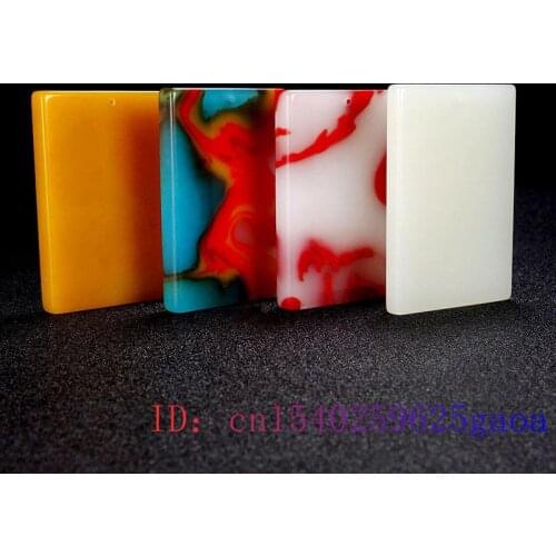 Green Jade Pendant Necklace Charm Fashion Gemstone Chinese Jewelry Carved Gifts Women Jadeite Natural Amulet