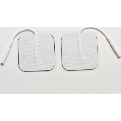 10PCS/Lot Silicone&Gel Electrode Pads Tens Electrodes Digital Therapy Machine Massager 2mm Plug with 5x5cm Nerve Stimulator