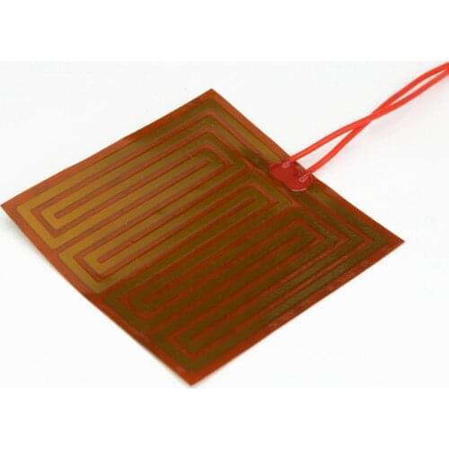 100x100mm 90W 12V DC Flexiable Eeletric Polyimide Film Heater Heating element for Electrical Wires