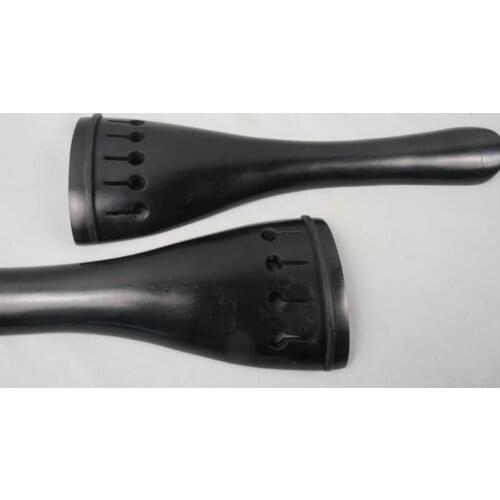 Best 2pcs different blank double bass 3/4 tailpieces with tail gut ,nature Ebony