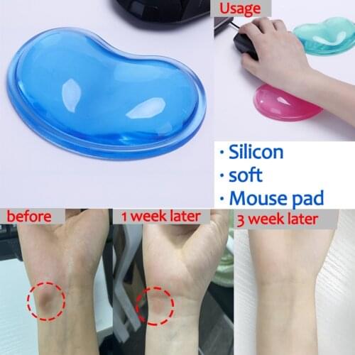 [ 2021 ] Wavy Comfort Gel Computer Mousepads Hand Wrist Rests Support Cushion Pad silicone heart-shaped wrist pad Gaming Mousepa