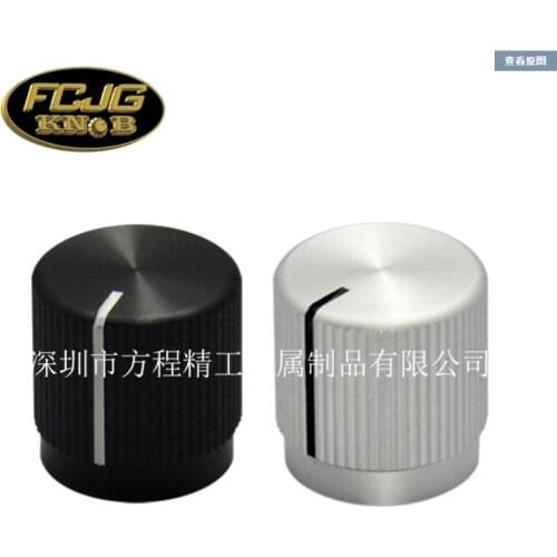 4pcs aluminum knob Knurled 7 mark 15*15*6mm instrument machine audio amplifier amplifier decoder adjust volume knob