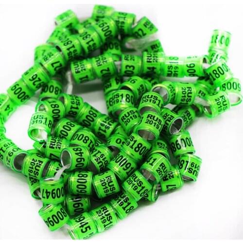 50pcs 2019 RUS Pigeon Foot Ring With Word Earrings Russia Quality Durable Bird Ring Pheasant Foot Ring Bird Tools Wholesale