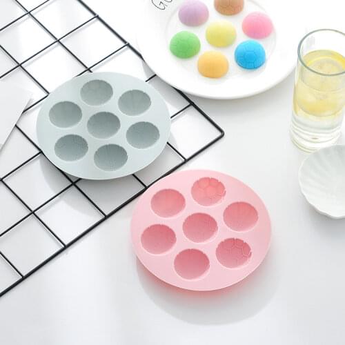 7 grid football basketball chocolate mold mousse cake fudge pudding 3D stereo silicone mold fondant cake decorating tools