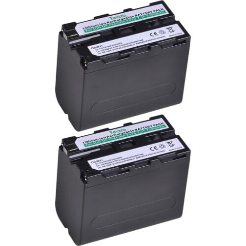 2pc 7200mAh NP-F960 F960 F970 Camera Battey For Sony PLM-100 CCD-TRV35 MVC-FD91 MC1500C NP F 970
