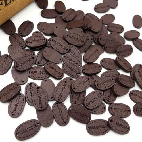 50pcs Brown Mix Handmade Wood buttons Applique DIY Craft sewing WB758