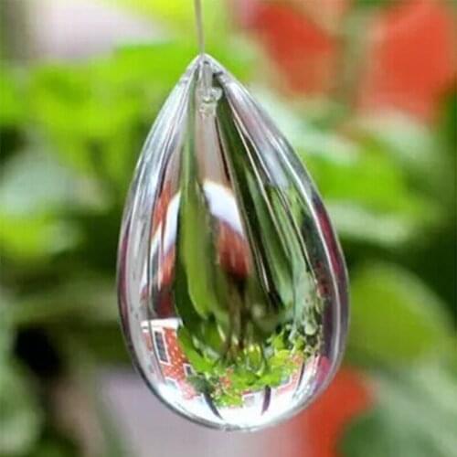 100pcs/lot 76mm Crystal Glass Clear Water Drop Pendant Crystal Lighting Parts Tear Drop Prism