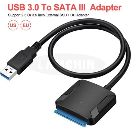 Sata to USB Cable USB 3.0 to Sata Adapter Convert Cable Support All 2.5 or 3.5 Sata HDD SSD Adapter Hard Drive USB 3.0 With UASP