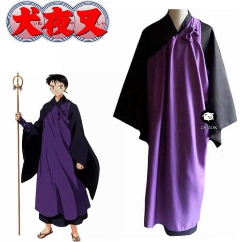 Anime InuYasha Miroku Cosplay Costume Miroku Cosplay Outfit Kimono Uniform Cosplay Costume Halloween Suit for Women Men