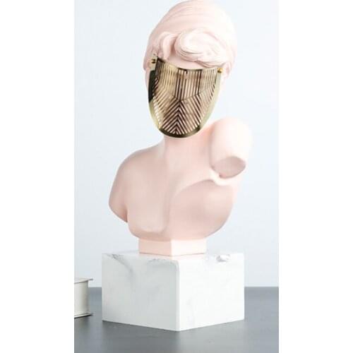 Home gifts crafts Resin Africa Egyptian 3PCS SET Pharaoh Tutankhamun Egypt Cleopatra Princess bust model craft home decorations