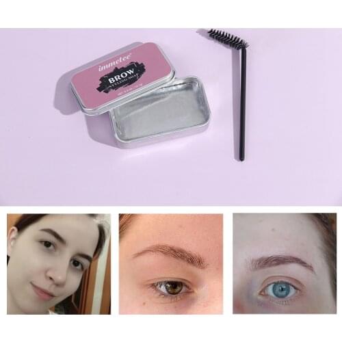 1PC Wild Eyebrow Soap Wax Fluffy Feathery Eyebrows Pomade Gel Styling Cream For Eyebrow Styling Makeup Soap