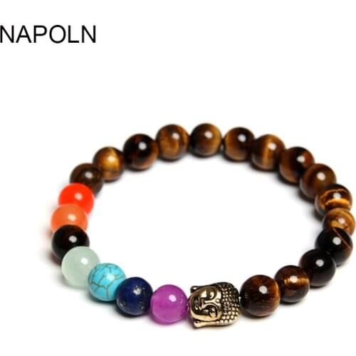 NAPOLN Woman Bracelet And Bangles pulseras para hombre Bracelet 8mm Stone Beads Fashion Jewelry Womens Accessories