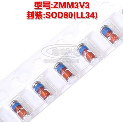 New ZMM3V3 SOD80 LL34 SMD Zener Diode 0.5W 3.3V 1206 Cylindrical