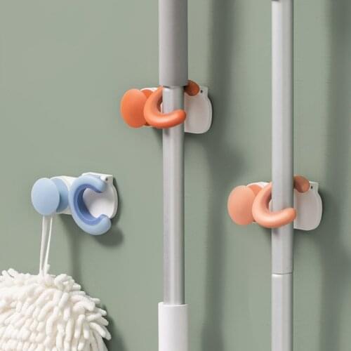 New Wall Mounted OC Mop Organizer Holder Brush Broom Hanger Home Storage Rack Bathroom Hanging Hooks Household Tools Accessories