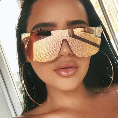2021 Luxury pilot mirror Sunglasses Women Oversized Brand Sun Glasses Female Big Frame Fashion Square Ladies Eyewear UV400