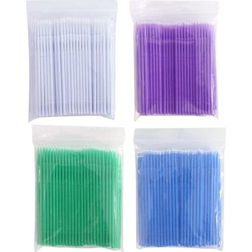 Hot 100pcs/lot Durable Micro Disposable Eyelash Extension Individual Applicators Mascara Brush Cosmetic Makeup Brush Tool