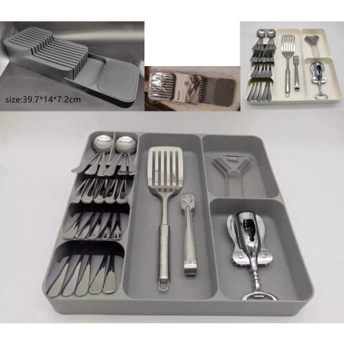 Cutlery Organizer Kitchen Drawer Organizer Tray Spoon Cutlery Separation Finishing Storage Box Tableware Kitchen Accessories