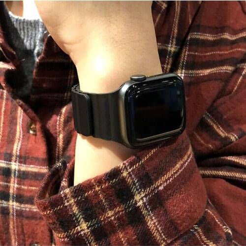 For apple watch 5 4 42mm 44mm Newest Loop Leather watch band iwatch 1 2 3 watch bracelet 38mm 40mm watchbands straps