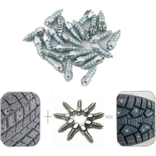 100Pcs 4x12mm Anti-slip Alloy Tire Studs Snow Spikes with Wrench for SUV ATV Hot Sale