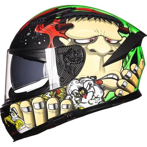 CYRIL Motor helmet electric motorcycle motorcycle racing men and women full helmet grey summer personality cool four seasons