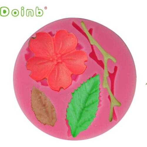 DIY Plum Flower Silicone Mold Sugarcraft Fondant Cake Decorating Tools