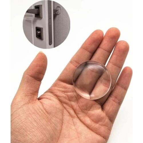 6pc Silicone stopper door handle knob protector Self-adhesive bumper stickers Silencer Crash Pad for furniture cabinet door stop