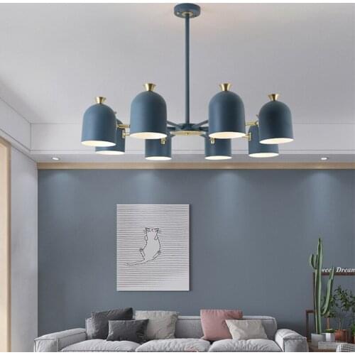 Modern Metal Chandelier LED Lights Bedroom Study Nordic Ceiling Lamp for Living room E27 Decoration Indoor Lighting Fixtures