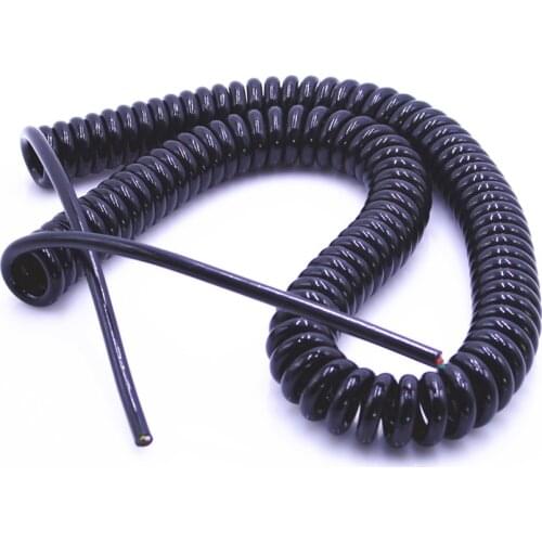5 core 6 core 8 corespring telescopic wire spiral cable 24AWG0.2mm 20AWG0.5mm 17AWG1.0mm 14AWG2.0mm stretchable extension wire
