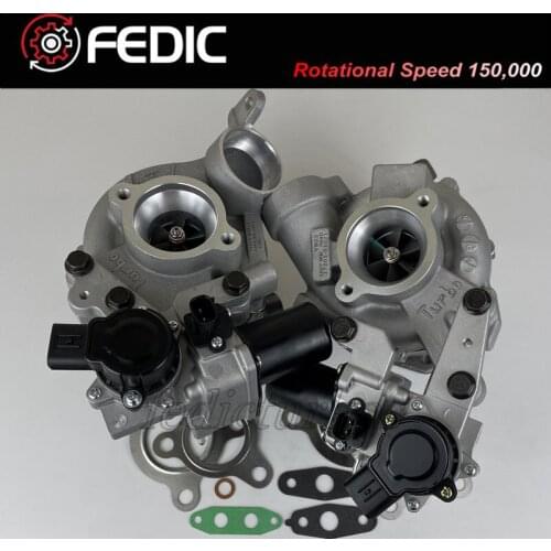 Twin Turbocharger RHV4 VB22 VB23 17208-51010 17201-51020 Turbine full turbo for Toyota Landcruiser V8 D 195 Kw 261 HP 1VD-FTV