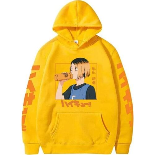 Streetwear Anime pullover tee Print Unisex Hoodie Japanese Anime Kenma Kozume Graphic Men Hoodie Streetwear Casual Sweatshirt