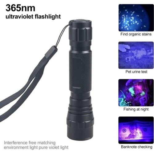 VASTFIRE 10W 365nm Ultraviolet LED Flashlight UV Torch Pet Urine Detector Money Inspect Light Urine Stains Detector Scorpion