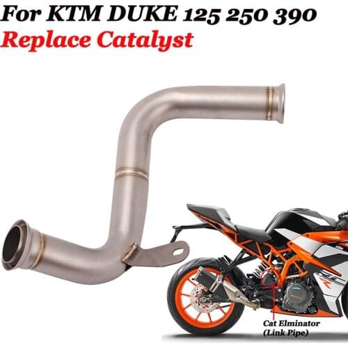 Motorcycle Exhaust Connector Tube Mid Middle Link Pipe Slip on Exhaust System For Duke 125 250 390 RC390 2017 2018 2019 2020