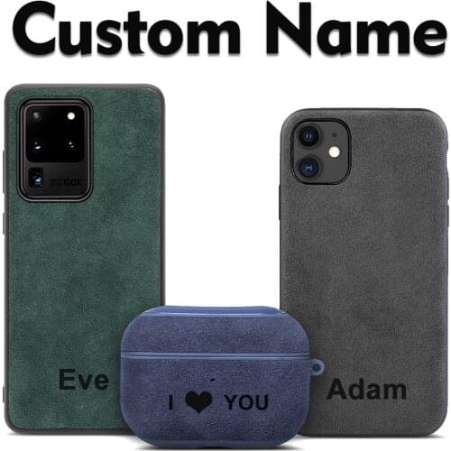 YMW ALCANTARA Phone Case Name Pattern Personal Customization Laser Wngraving