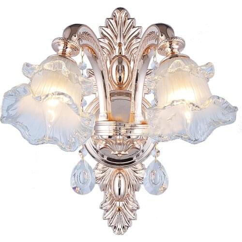 Gold Sconce Crystal Wall Lamp Gold Bedside Lamp Bedroom Living Room Crystal Wall Lights Aisle Stairs Hotel Restaurant Wall Lamps