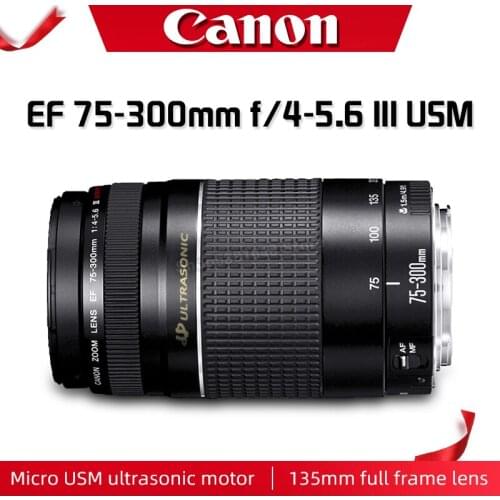 Canon EF 75-300mm f/4-5.6 III USM Telephoto Zoom Lens for Canon SLR Cameras1300D 650D 600D 700D 77D 800D 60D 70D 80D 200D 7D