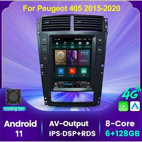 9.7 inch Andorid 11 Car Multimedia Radio Player GPS For Peugeot 405 2015-2020 Car DVD Player 6G+128G Carplay Auto no dvd 2 din