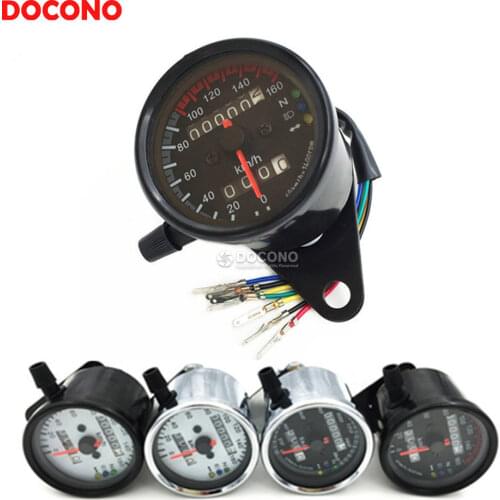 Motorcycle Accessories Cafe Racer Retro Instrument LED LCD Instrument Kilometer Meter Odometer