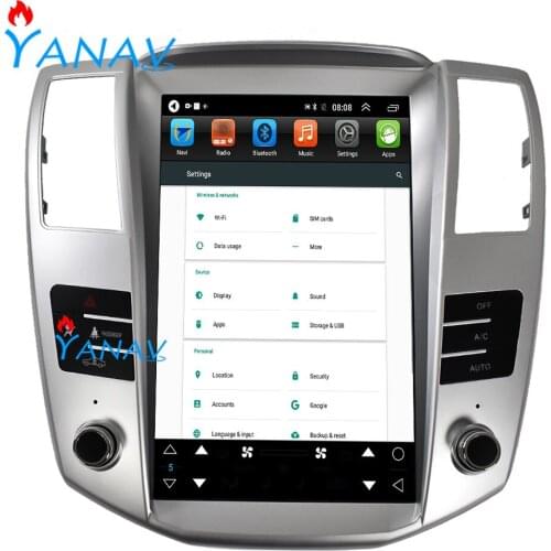 Android Vertical Screen Car stereo DVD player For-LEXUS RX300/330/350/400h 2004-2008 GPS Navigation car radio multimedia player