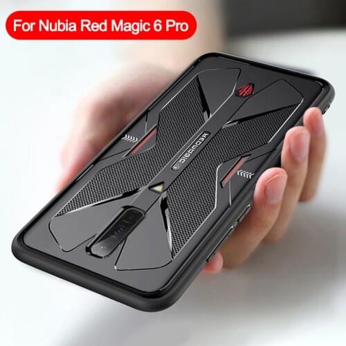 For Nubia Red Magic 6 Pro Case Gaming Cooling Silicone Soft Shockproof Armor Back Cover For ZTE Redmagic 6 5G 5S 6 Pro Play Case
