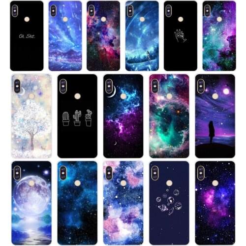 295FG sky Space planet Black Soft Silicone Tpu Cover phone Case for xiaomi redmi 5A 8 8A 5Plus note 5 5A 8 8t Pro