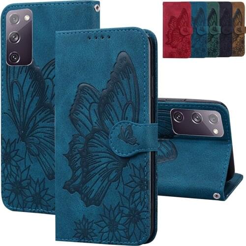 Butterfly Etui Wallet Flip Stand Cases For Samsung Galaxy S20 FE S30 Plus M11 A11 A51 A71 A21S A32 A52 A72 5G A10S Leather Cover