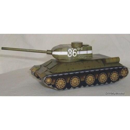 DIYMyModeI Soviet T-34 / 85 medium tank DIY Handcraft Paper Model KIT Handmade Toy Puzzles Gift Movie props