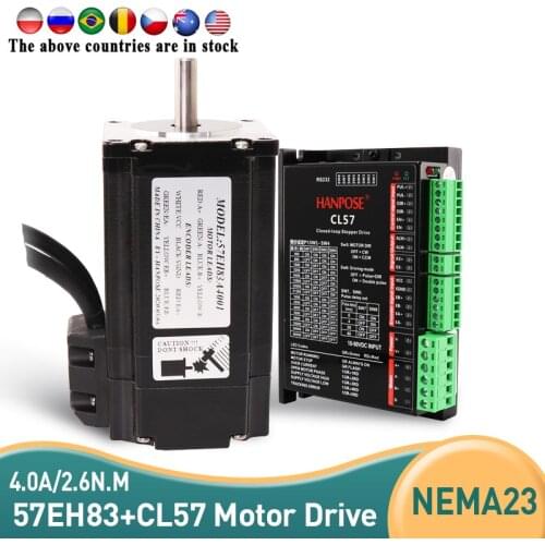 Nema23 Closed Loop 57EH83A4001 Hybrid Step-servo CL57 Driver 57X83mm 4A 2.6N.M 57CME26 closed loop stepper motor driver for CNC